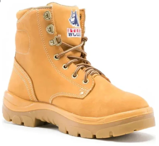 STEEL BLUE Argyle Lace Up Safety Boot 312102 WHEAT