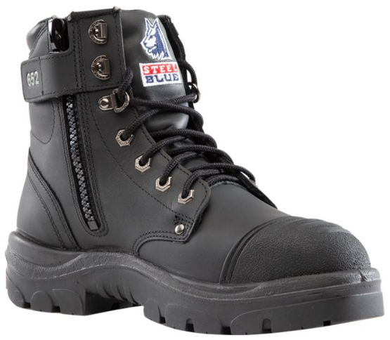 STEEL BLUE Argyle Zip Scuff Cap Safety Boot 312652 BLACK