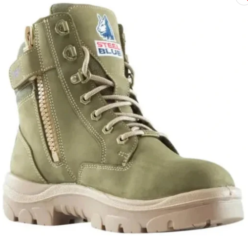 STEEL BLUE Southern Cross Zip Ladies Safety Boot 512761 KHAKI