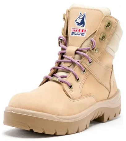 STEEL BLUE Southern Cross Zip Ladies Safety Boot 522761 SAND