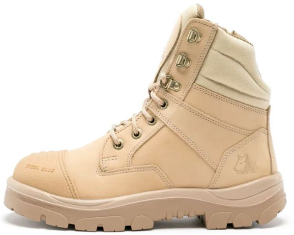 STEEL BLUE Southern Cross Zip Scuff Safety Boot 312661 SAND