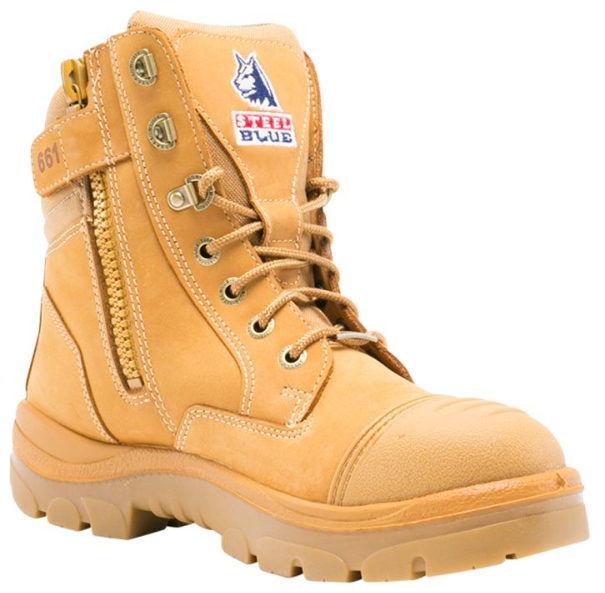 STEEL BLUE Southern Cross Zip Scuff Safety Boot 312661 WHEAT