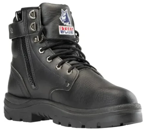 STEEL BLUE Argyle Zip Safety Boot (312152) VEGAN BLACK