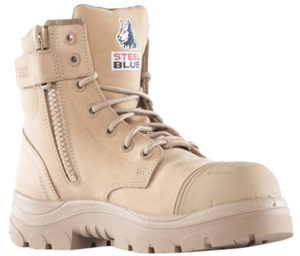 STEEL BLUE Argyle Zip Scuff Composite Safety Boot (318592) SAND