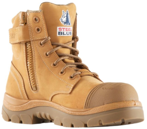 STEEL BLUE Argyle Zip Scuff Composite Safety Boot (318592) WHEAT