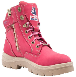 STEEL BLUE Southern Cross Zip (Ladies) Safety Boot (512761) PINK