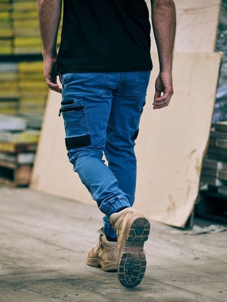 BISLEY Pants FLX +amp MOVE Stretch Denim Cargo Cuffed BPC6335