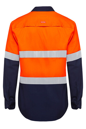 HARD YAKKA Shirt Hi Vis Vented LS +Tape Y07940