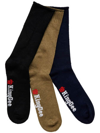 KING GEE Bamboo Work Socks Mens - 3 Pack K09271