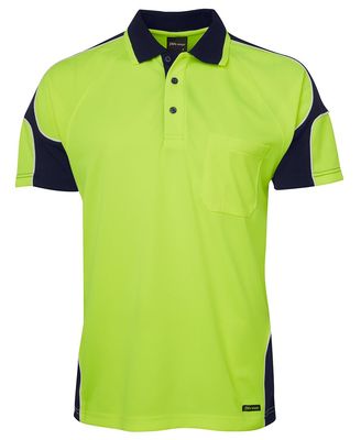 JB’S Polo Hi Vis Arm Panel S/S (6AP4S) | Worklocker Pakenham