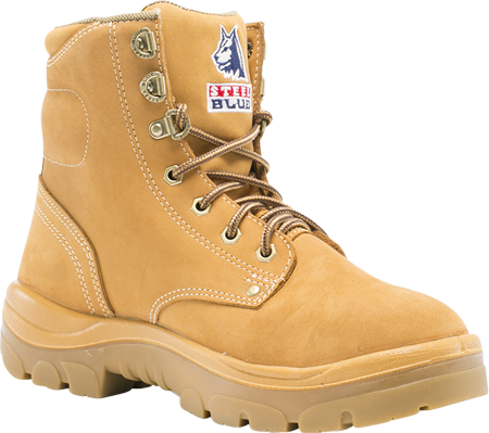 STEEL BLUE Argyle Lace Up Safety Boot 312102 WHEAT