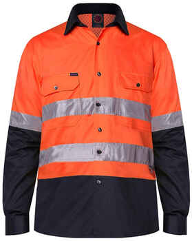 RITEMATE Shirt Hi Vis Vented LS +Tape RM107V2R