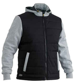 BISLEY Jacket Flex +amp Move Contrast Puffer Fleece Hoodie BJ6944