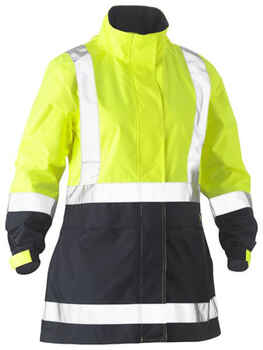 BISLEY Jacket Hi Vis Rain Womens BJL6966T