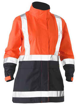 BISLEY Jacket Hi Vis Rain Womens BJL6966T