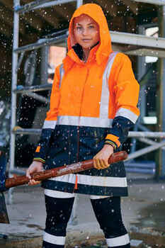 BISLEY Jacket Hi Vis Rain Womens BJL6966T