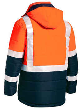 BISLEY Jacket Taped Two Tone Hi Vis Puffer BJ6929HT