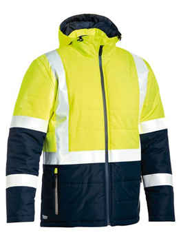 BISLEY Jacket Taped Two Tone Hi Vis Puffer BJ6929HT