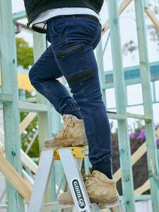BISLEY Pants FLX & MOVE Stretch Denim Cargo Cuffed (BPC6335)