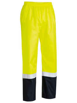 BISLEY Pants Taped Two Tone Hi Vis Shell Rain (BP6965T)