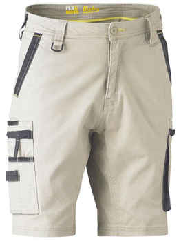 BISLEY Shorts Flex +amp Move Stretch Utility Zip Cargo BSHC1330