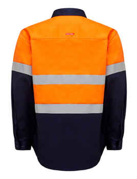 HARD YAKKA Shirt Hi Vis LS +Tape Y04610