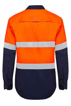 HARD YAKKA Shirt Hi Vis Vented LS +Tape Y07940