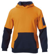 HARD YAKKA Hoodie Hi-Vis Two Tone Brushed Fleece (Y19325)