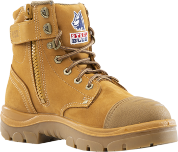 STEEL BLUE Argyle Zip Scuff Cap Safety Boot (312652) SAND